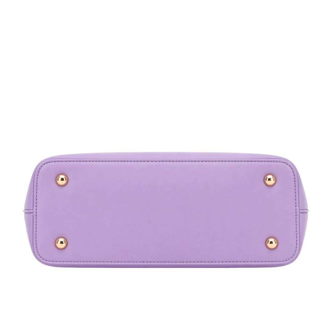 Baglex Lavender Structured Tote Handbag with Shoulder Strap