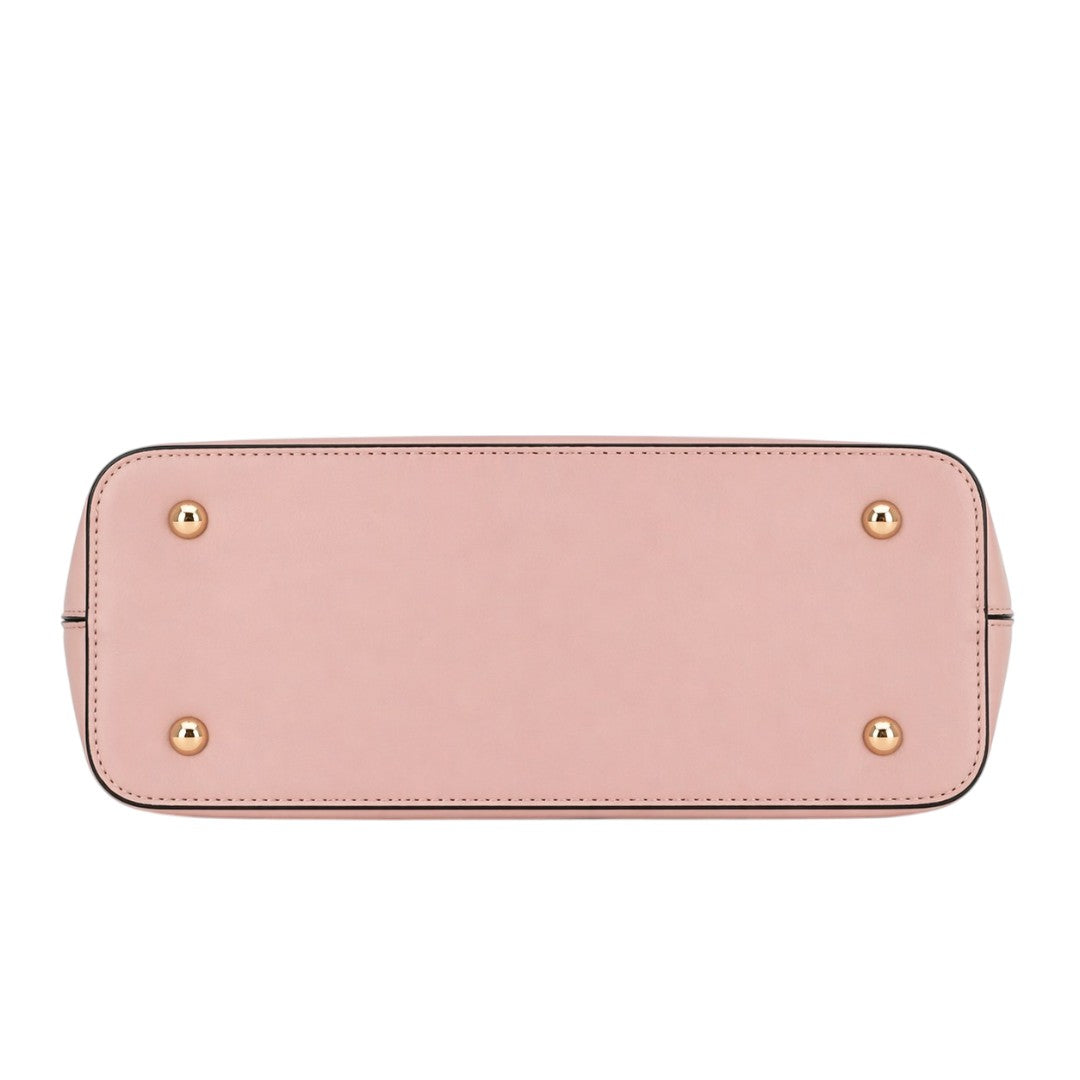 Baglex Blush Pink Structured Tote Handbag with Shoulder Strap